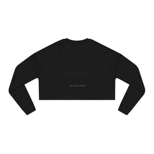 Minimalist Cropped Sweatshirt — Tiny 'THOUGHTS' Back Text, Women's Casual Streetwear